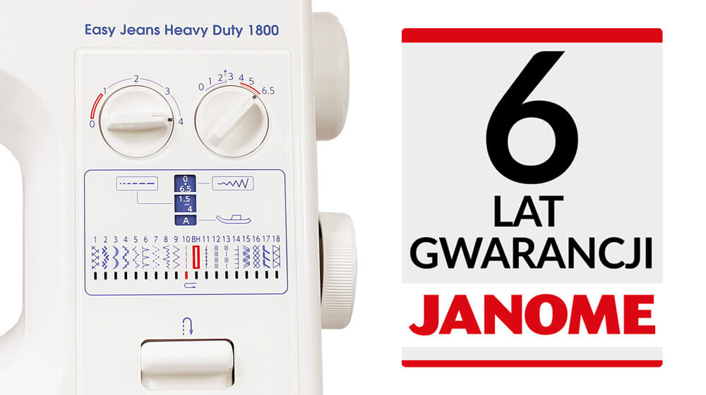 Maszyna do szycia Janome Easy Jeans HD1800 - 6 lat gwarancji