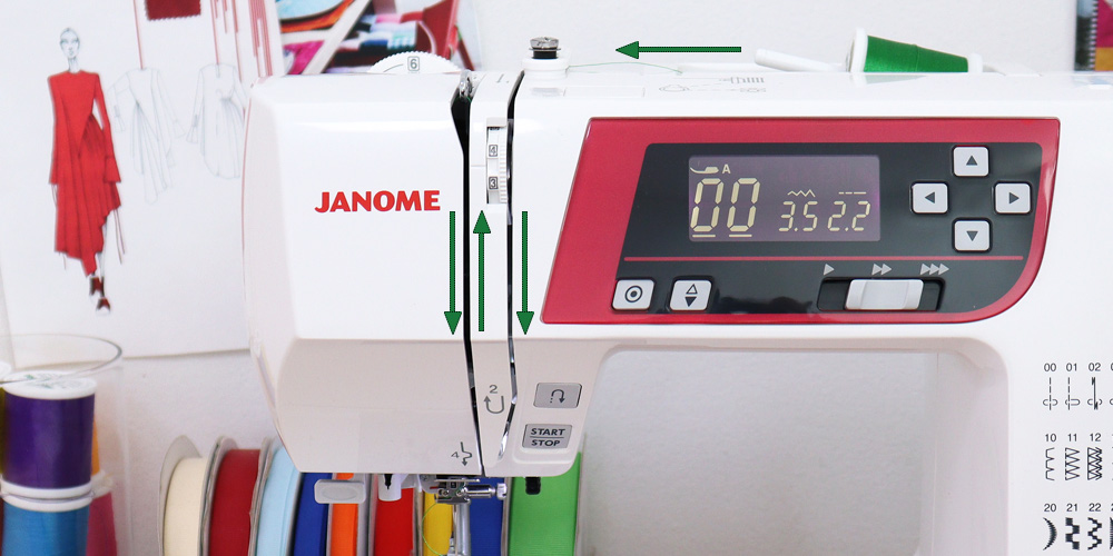 Komputerowa maszyna do szycia janome dxl603 - przygotowanie do szycia