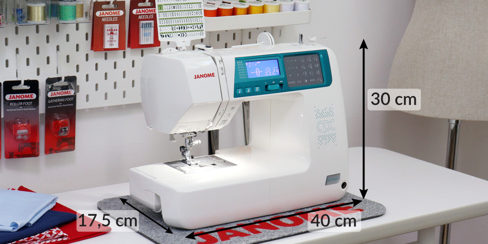 Wymiary maszyny do szycia Janome 5270QDC