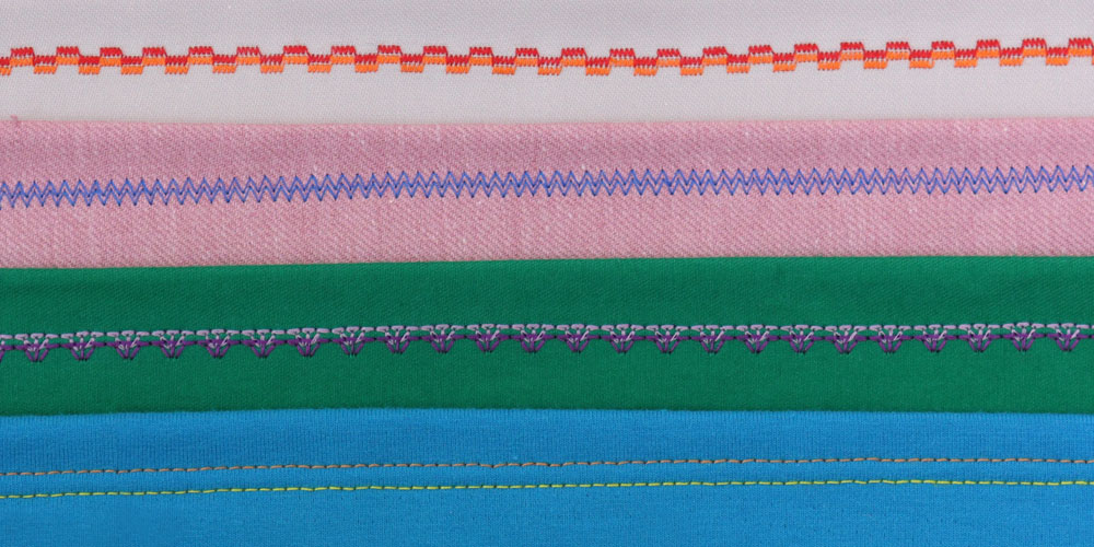 Efekty szycia podwójna igłą w maszynie Janome MC6700P