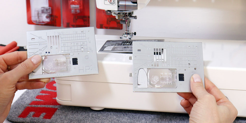 Płytki ściegowe dostępne w modelu Janome MC6700P