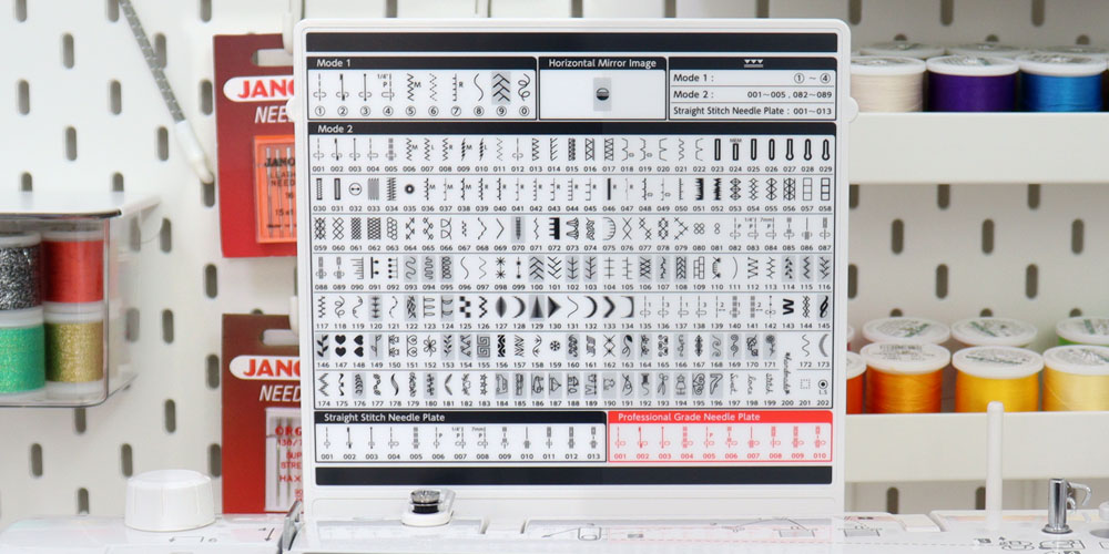 Programy ściegowe modelu Janome MC6700P