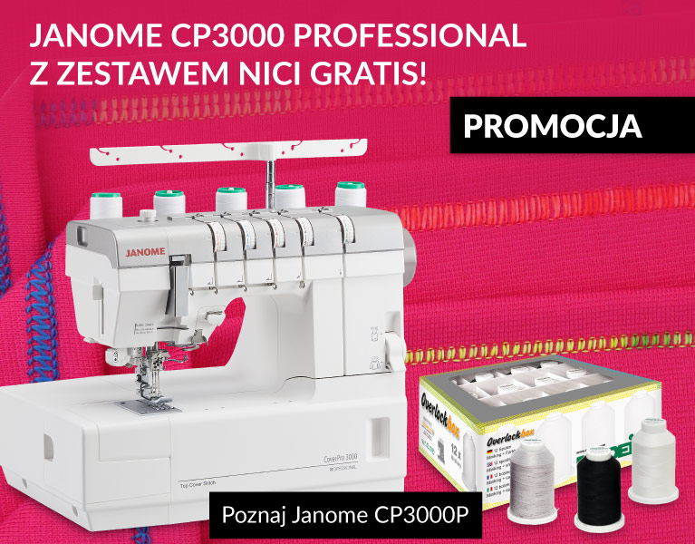 Promocja - Cover Janome CP3000P z nićmi
