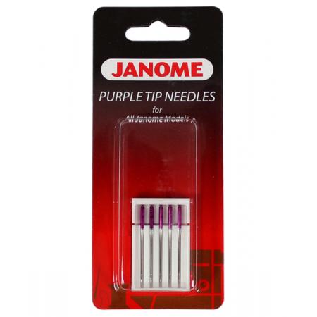  Igły Janome Purple Tip do tkanin, dzianin, syntetyków - 5 szt. o grubości 90, fig. 1 
