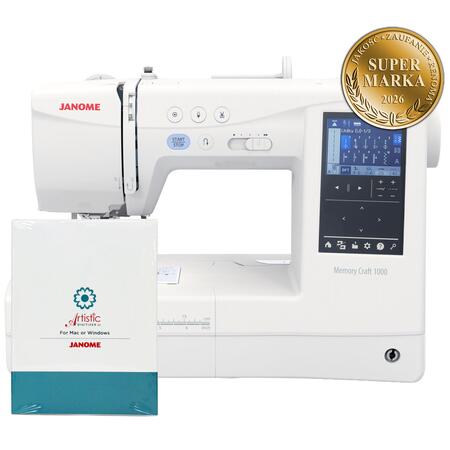 Maszyno-Hafciarka JANOME MC1000 + program Artistic Digitizer JR - Super Marka 2026