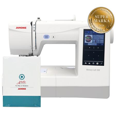 Hafciarka JANOME MC100E + program Artistic Digitizer JR - super marka 2026
