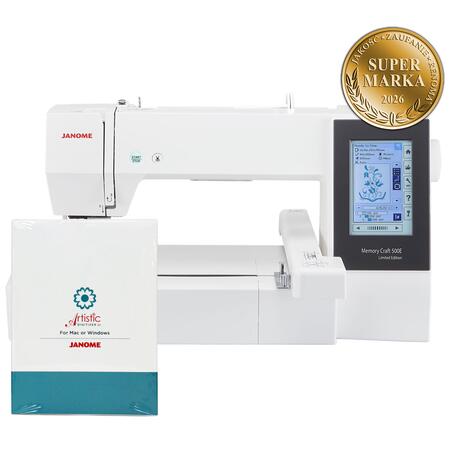Hafciarka Janome MC500E EL z programem Artistic Digitizer JR - super marka 2026
