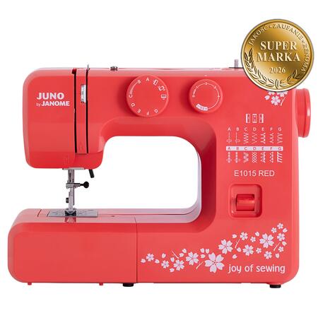 Maszyna do szycia Juno by Janome E1015 red - Super Marka 2026