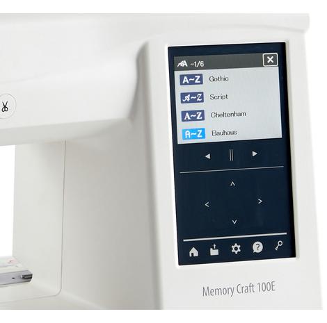 Czcionki dostępne w hafciarce Janome MC100E