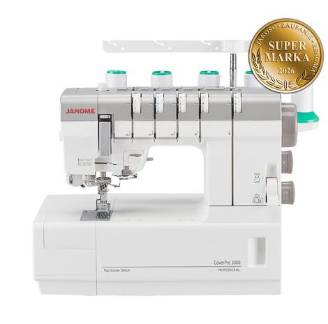 Cover z górnym przeplotem Janome CP3000P - nagroda Super Marka 2026