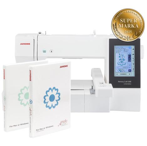 Hafciarka Janome MC500E plus program Artistic Digitizer JR I upgrade - super marka 2025