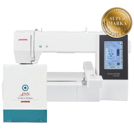 Hafciarka Janome MC500E EL z programem Artistic Digitizer JR - super marka 2026