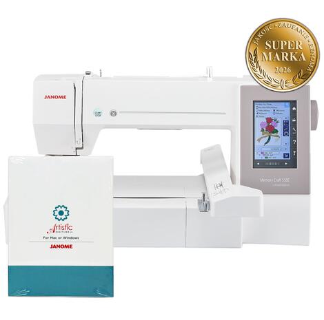 Hafciarka Janome MC550E z programem Artistic Digitizer - super marka 2026